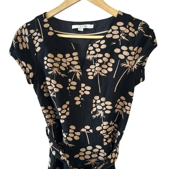 Boden Black Floral Dress Career 2 Office Siren Short Sleeve 🌺 - Picture 2 of 4